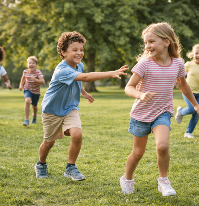 Chikldren Playing in the park