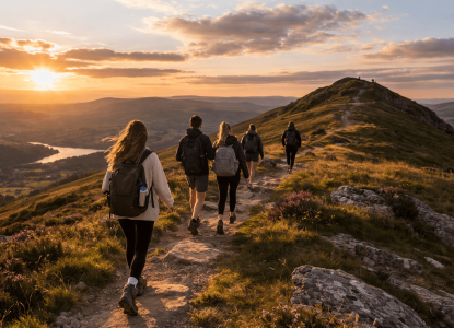 Young People Hiking